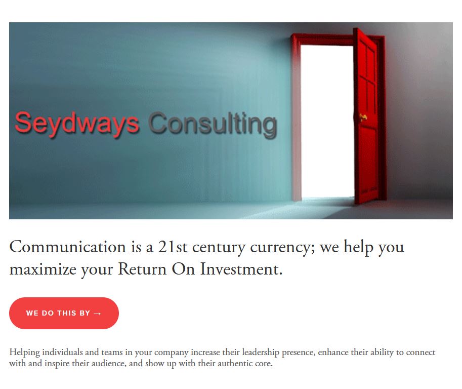 Seydways Consulting home page
